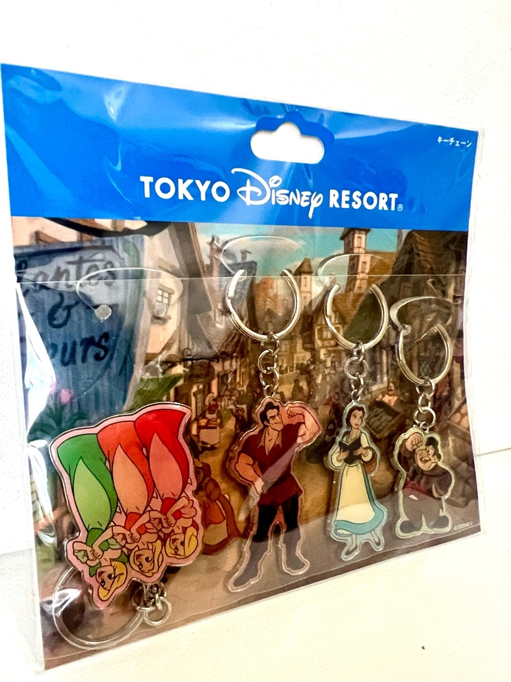 NWT -Tokyo Disney Resort Beauty and the Beast Keychain Set